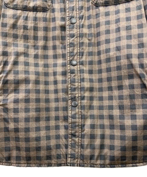 stussy（ステューシー）stussy (ステューシー) 中綿シャツジャケット ブラウン×ブラック サイズ:Mの古着・服飾アイテム