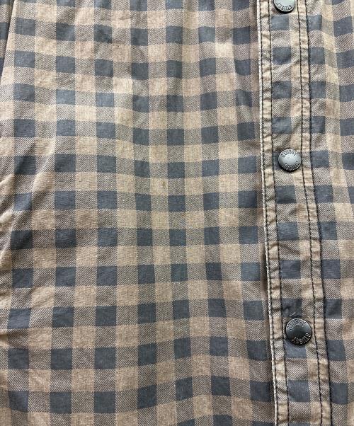 stussy（ステューシー）stussy (ステューシー) 中綿シャツジャケット ブラウン×ブラック サイズ:Mの古着・服飾アイテム