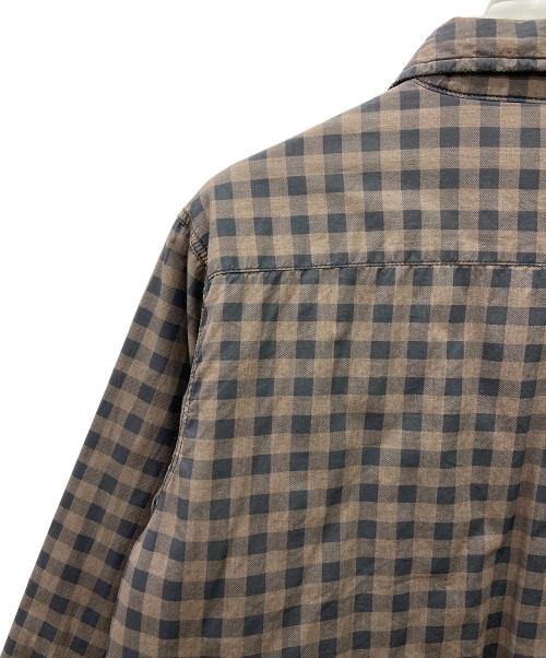 stussy（ステューシー）stussy (ステューシー) 中綿シャツジャケット ブラウン×ブラック サイズ:Mの古着・服飾アイテム