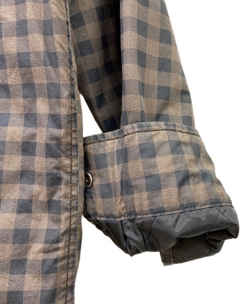 stussy（ステューシー）stussy (ステューシー) 中綿シャツジャケット ブラウン×ブラック サイズ:Mの古着・服飾アイテム