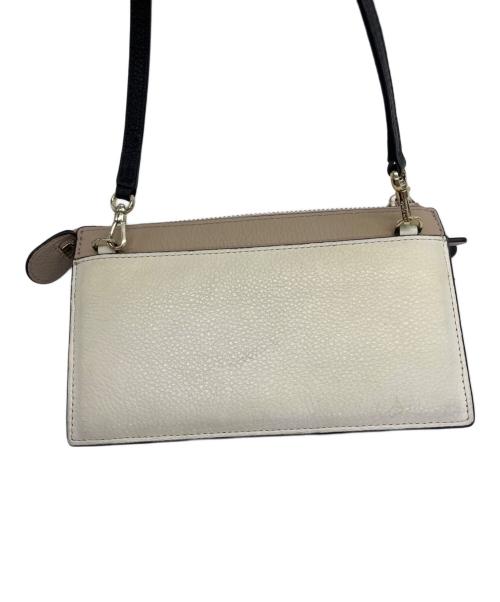 Kate Spade（ケイトスペード）Kate Spade (ケイトスペード) ショルダーウォレット ベージュ×ホワイトの古着・服飾アイテム