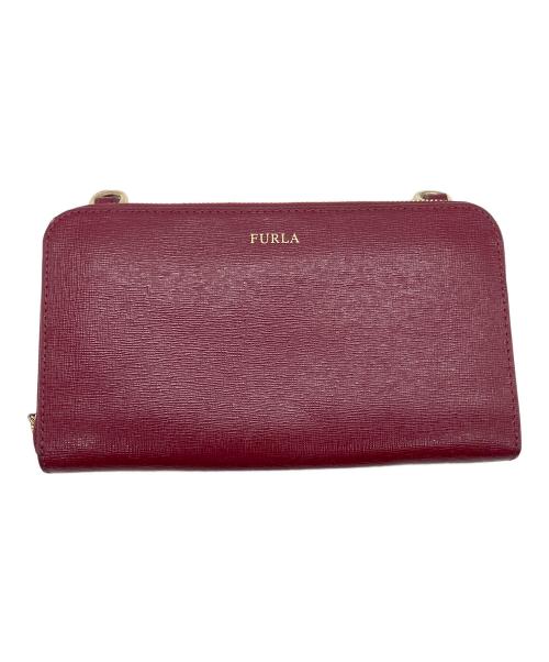 FURLA（フルラ）FURLA (フルラ) ショルダーウォレットバッグ レッドの古着・服飾アイテム