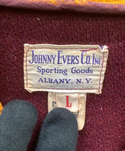 Johnny evers（ジョニー エバース）Johnny evers (ジョニー エバース) スタジャン ボルドー×イエロー サイズ:ｌの古着・服飾アイテム
