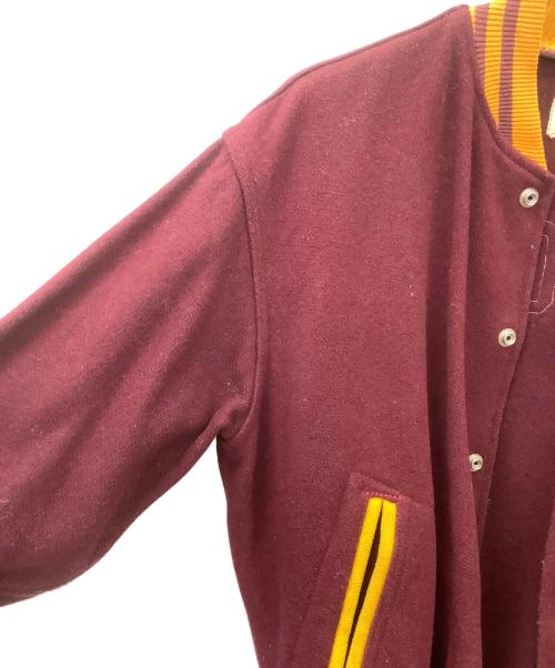 Johnny evers（ジョニー エバース）Johnny evers (ジョニー エバース) スタジャン ボルドー×イエロー サイズ:ｌの古着・服飾アイテム