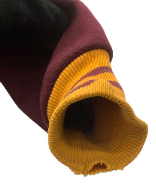 Johnny evers（ジョニー エバース）Johnny evers (ジョニー エバース) スタジャン ボルドー×イエロー サイズ:ｌの古着・服飾アイテム