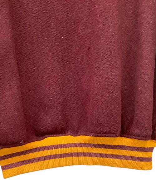 Johnny evers（ジョニー エバース）Johnny evers (ジョニー エバース) スタジャン ボルドー×イエロー サイズ:ｌの古着・服飾アイテム