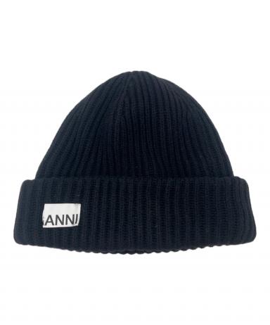 中古・古着通販】GANNI (ガニー) ニット帽 ブラック｜ブランド・古着