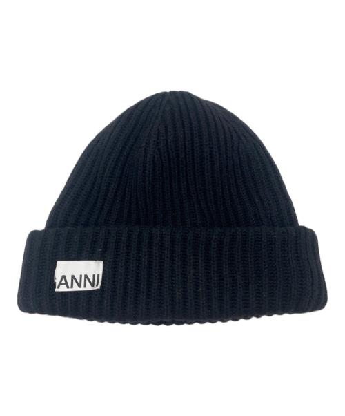 GANNI（ガニー）GANNI (ガニー) ニット帽 ブラックの古着・服飾アイテム