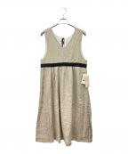 Samansa Mos2×kazumiサマンサモスモス×カズミ）の古着「Samansa Mos2　KAZUMI　ジャンパースカート」｜ベージュ×ブラック