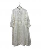 TSUHARU by samansa Mos2ツハル バイ サマンサモスモス）の古着「TSUHARU by Samansa Mos2　長袖ワンピース」｜オフホワイト