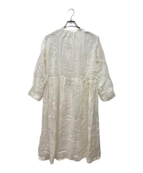 TSUHARU by samansa Mos2（ツハル バイ サマンサモスモス）TSUHARU by Samansa Mos2 (ツハル バイ サマンサモスモス) TSUHARU by Samansa Mos2　長袖ワンピース オフホワイト サイズ:FREEの古着・服飾アイテム