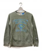 Championチャンピオン）の古着「クルーネックスウェット」｜グレー×ブルー