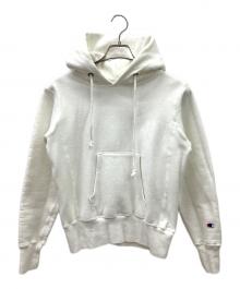 Champion REVERSE WEAVE（チャンピオン リバース ウィーブ）の古着「プルオーバーパーカー」｜ホワイト
