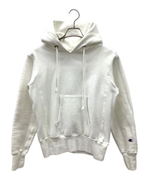 Champion REVERSE WEAVE（チャンピオン リバース ウィーブ）Champion REVERSE WEAVE (チャンピオン リバース ウィーブ) プルオーバーパーカー ホワイト サイズ:Sの古着・服飾アイテム
