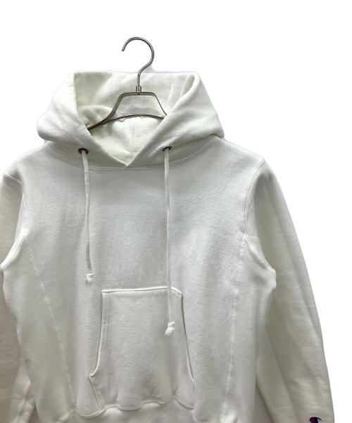 Champion REVERSE WEAVE（チャンピオン リバース ウィーブ）Champion REVERSE WEAVE (チャンピオン リバース ウィーブ) プルオーバーパーカー ホワイト サイズ:Sの古着・服飾アイテム