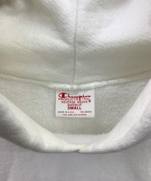 Champion REVERSE WEAVE（チャンピオン リバース ウィーブ）Champion REVERSE WEAVE (チャンピオン リバース ウィーブ) プルオーバーパーカー ホワイト サイズ:Sの古着・服飾アイテム