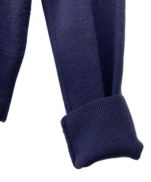 maison kitsune（メゾンキツネ）MAISON KITSUNE (メゾンキツネ) 薄手カーディガン ネイビー×レッド サイズ:XSの古着・服飾アイテム