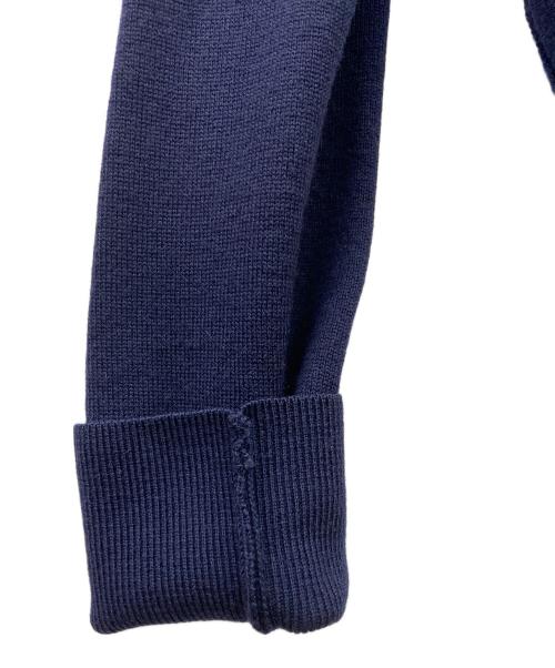 maison kitsune（メゾンキツネ）MAISON KITSUNE (メゾンキツネ) 薄手カーディガン ネイビー×レッド サイズ:XSの古着・服飾アイテム