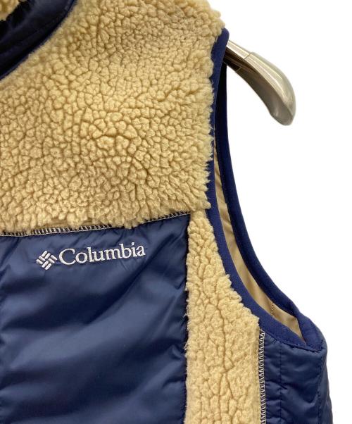 Columbia（コロンビア）Columbia (コロンビア) ボアベスト ベージュ×ネイビー サイズ:Lの古着・服飾アイテム