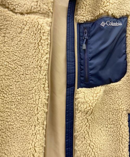 Columbia（コロンビア）Columbia (コロンビア) ボアベスト ベージュ×ネイビー サイズ:Lの古着・服飾アイテム