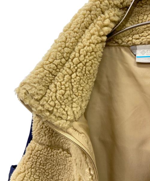 Columbia（コロンビア）Columbia (コロンビア) ボアベスト ベージュ×ネイビー サイズ:Lの古着・服飾アイテム