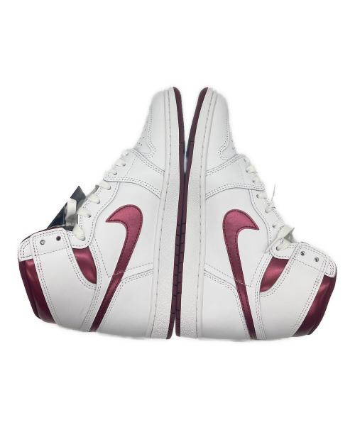NIKE（ナイキ）NIKE (ナイキ) ハイカットスニーカー ホワイト×ボルドー サイズ:27.5 未使用品の古着・服飾アイテム