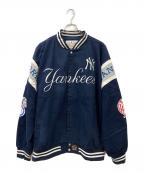 JH Deisignジェイエイチデザイン）の古着「スタジャン」｜ネイビー×ホワイト