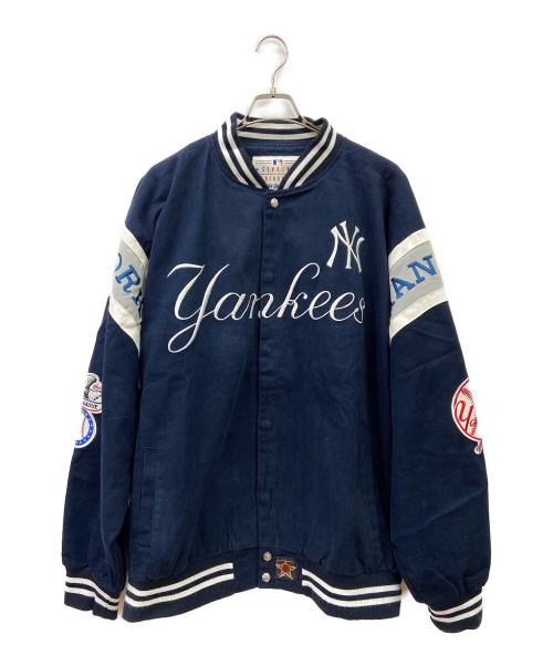JH Deisign（ジェイエイチデザイン）JH Deisign (ジェイエイチデザイン) スタジャン ネイビー×ホワイト サイズ:4Lの古着・服飾アイテム