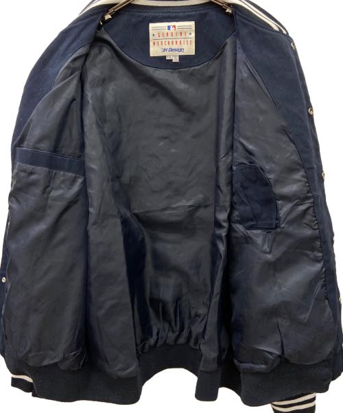 JH Deisign（ジェイエイチデザイン）JH Deisign (ジェイエイチデザイン) スタジャン ネイビー×ホワイト サイズ:4Lの古着・服飾アイテム