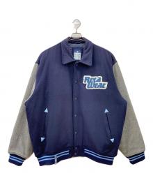 ROCA WEAR（ロカウェア）の古着「スタジャン」｜ネイビー×グレー