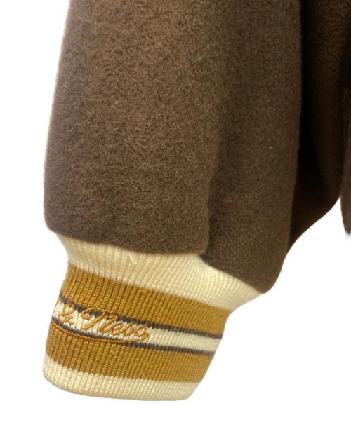 Cooperstown（クーパーズタウン）Cooperstown (クーパーズタウン) mitchell and ness スタジャン ブラウン×ベージュ サイズ:3XLの古着・服飾アイテム