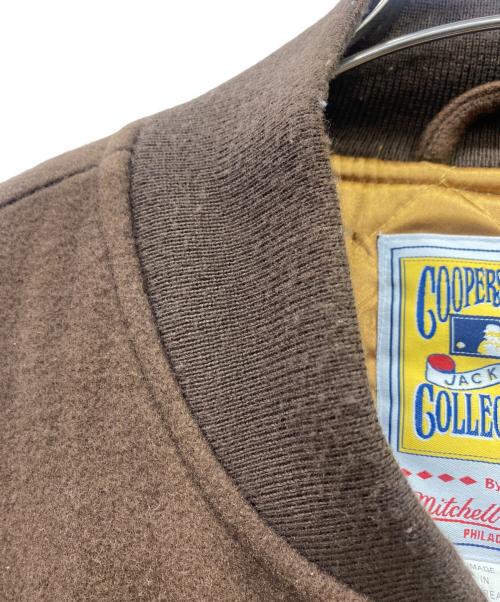 Cooperstown（クーパーズタウン）Cooperstown (クーパーズタウン) mitchell and ness スタジャン ブラウン×ベージュ サイズ:3XLの古着・服飾アイテム