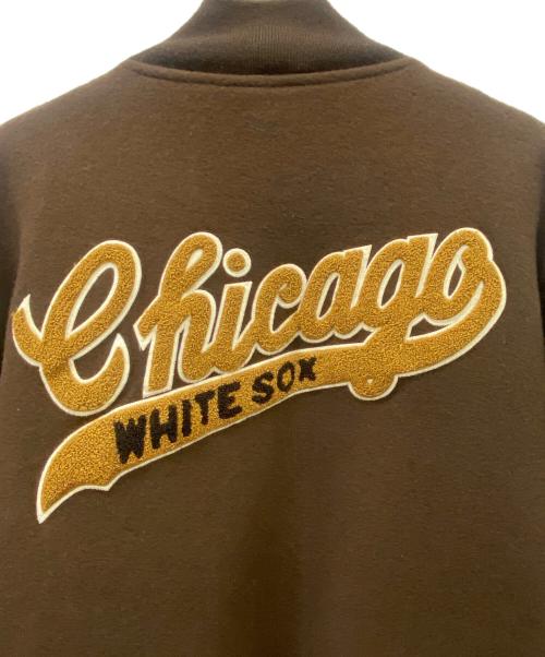 Cooperstown（クーパーズタウン）Cooperstown (クーパーズタウン) mitchell and ness スタジャン ブラウン×ベージュ サイズ:3XLの古着・服飾アイテム