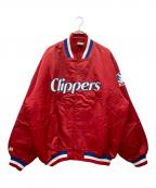 HARDWOOD CLASSICS×NBAハードウッドクラシック×エヌビーエー）の古着「NBAスタジャン」｜レッド×ホワイト