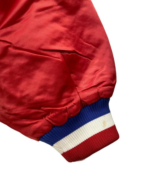 HARDWOOD CLASSICS（ハードウッドクラシック）HARDWOOD CLASSICS (ハードウッドクラシック) NBA (エヌビーエー) NBAスタジャン レッド×ホワイト サイズ:不明（実寸サイズ参照）の古着・服飾アイテム