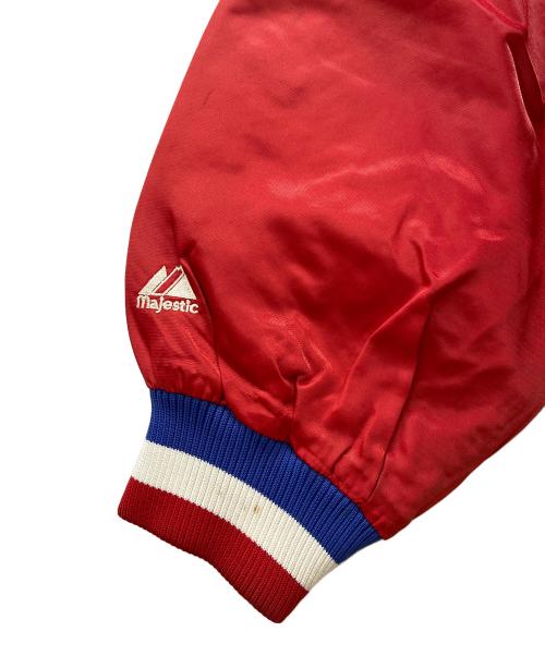 HARDWOOD CLASSICS（ハードウッドクラシック）HARDWOOD CLASSICS (ハードウッドクラシック) NBA (エヌビーエー) NBAスタジャン レッド×ホワイト サイズ:不明（実寸サイズ参照）の古着・服飾アイテム