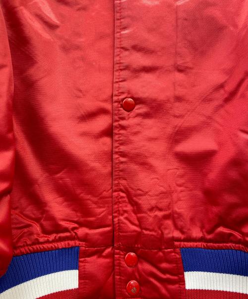 HARDWOOD CLASSICS（ハードウッドクラシック）HARDWOOD CLASSICS (ハードウッドクラシック) NBA (エヌビーエー) NBAスタジャン レッド×ホワイト サイズ:不明（実寸サイズ参照）の古着・服飾アイテム