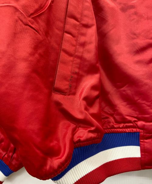 HARDWOOD CLASSICS（ハードウッドクラシック）HARDWOOD CLASSICS (ハードウッドクラシック) NBA (エヌビーエー) NBAスタジャン レッド×ホワイト サイズ:不明（実寸サイズ参照）の古着・服飾アイテム