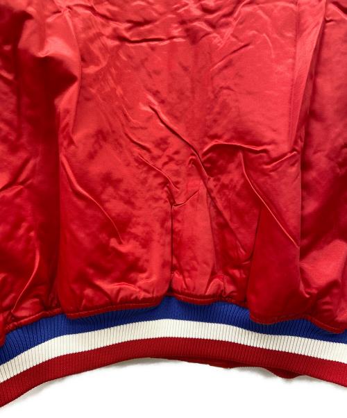 HARDWOOD CLASSICS（ハードウッドクラシック）HARDWOOD CLASSICS (ハードウッドクラシック) NBA (エヌビーエー) NBAスタジャン レッド×ホワイト サイズ:不明（実寸サイズ参照）の古着・服飾アイテム