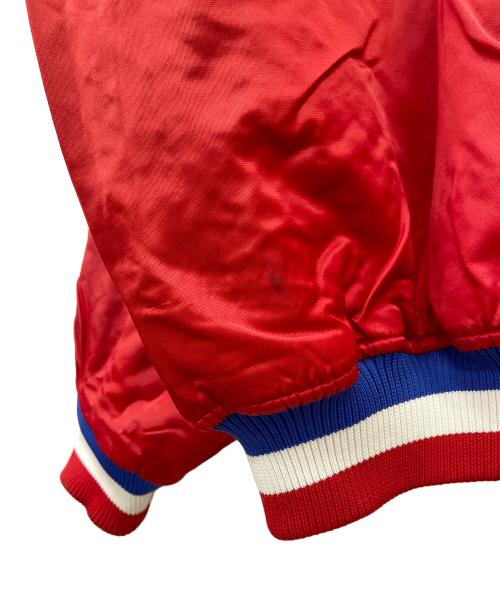 HARDWOOD CLASSICS（ハードウッドクラシック）HARDWOOD CLASSICS (ハードウッドクラシック) NBA (エヌビーエー) NBAスタジャン レッド×ホワイト サイズ:不明（実寸サイズ参照）の古着・服飾アイテム