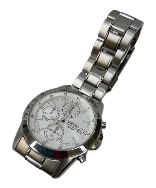 SEIKO（セイコー）SEIKO (セイコー) クロノグラフ ホワイトの古着・服飾アイテム