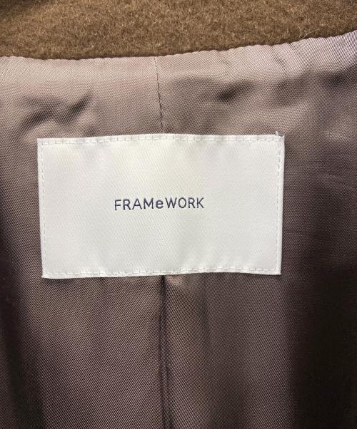 FRAMeWORK（フレームワーク）FRAMeWORK (フレームワーク) ラムウールMIXコート ブラウン サイズ:38の古着・服飾アイテム