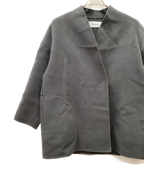 SOEJU（ソージュ）SOEJU (ソージュ) ウールリバーローブコート グレー サイズ:FREEの古着・服飾アイテム