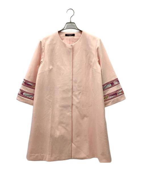 LEONARD（レオナール）LEONARD (レオナール) スプリングコート ピンク サイズ:40の古着・服飾アイテム