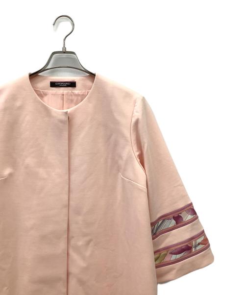 LEONARD（レオナール）LEONARD (レオナール) スプリングコート ピンク サイズ:40の古着・服飾アイテム