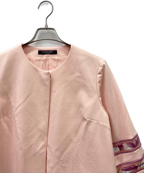 LEONARD（レオナール）LEONARD (レオナール) スプリングコート ピンク サイズ:38の古着・服飾アイテム