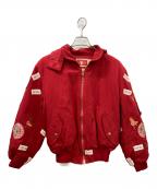 PINK HOUSEピンクハウス）の古着「中綿ブルゾン」｜レッド