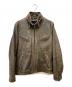 LINGOO LEATHERS（lingoo leathers）の古着「シングルライダースジャケット」｜ブラウン
