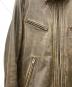 中古・古着 LINGOO LEATHERS (lingoo leathers) シングルライダースジャケット ブラウン サイズ:LL：9000円