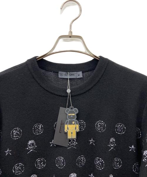 G/FORM（ジーフォーム）G/FORM (ジーフォーム) ベアブリックパターンニット ホワイト×ブラック サイズ:M 未使用品の古着・服飾アイテム